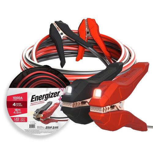 ENL416 Energizer Flash Light LED 4 Gauge 16 Feet - Heavy Duty LED Battery jumper Cables