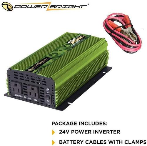 ML1000 Power Bright 1000 Watt 24V Power Inverter, Dual 110V AC Outlets