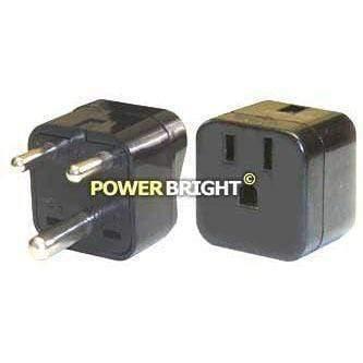 PB11 PowerBright North American to 3 Round Pin Grounded Plug Adapter