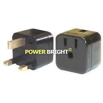 PB12 PowerBright North American to 3 Pin UK Grounded Plug Adapter