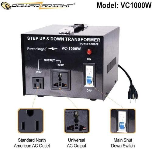 VC1000W PowerBright 1000W Step Up & Down Transformer / Converter