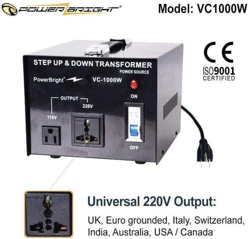 VC1000W PowerBright 1000W Step Up & Down Transformer / Converter