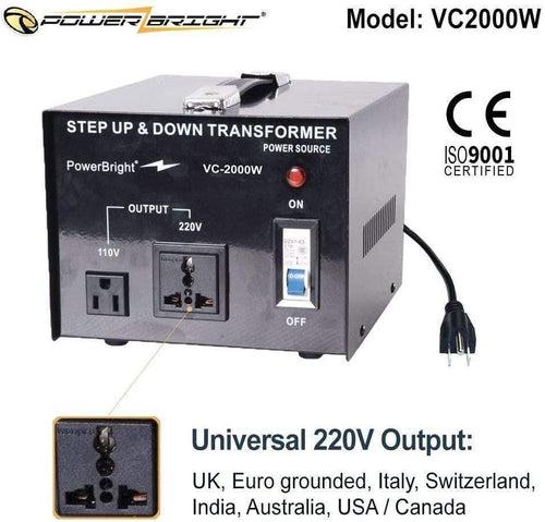 VC2000W PowerBright 2000 Watts Voltage Transformer / Converter