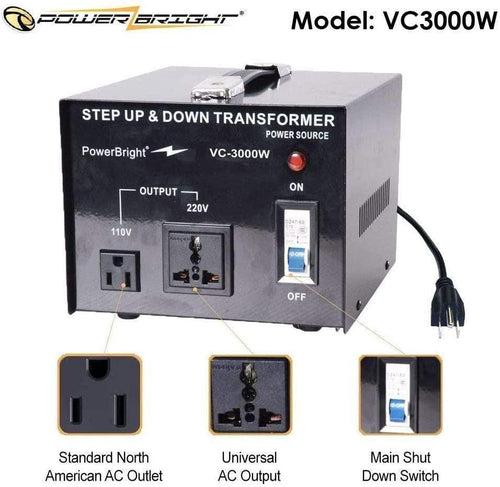 VC3000W PowerBright 3000 Watts Voltage Transformer / Converter