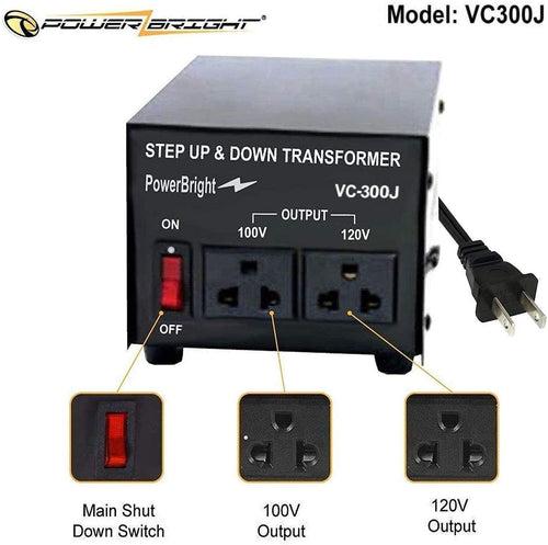 VC300J PowerBright 300 Watts Japanese Voltage Transformers / Converter