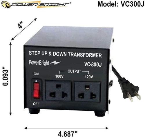 VC300J PowerBright 300 Watts Japanese Voltage Transformers / Converter