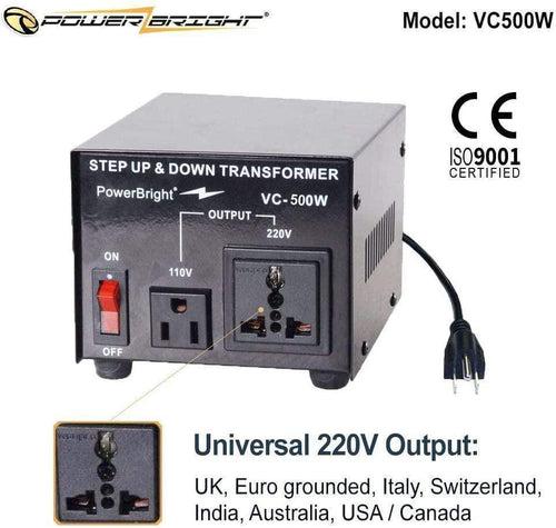 VC500W PowerBright 500W Step Up & Down Transformer / Converter