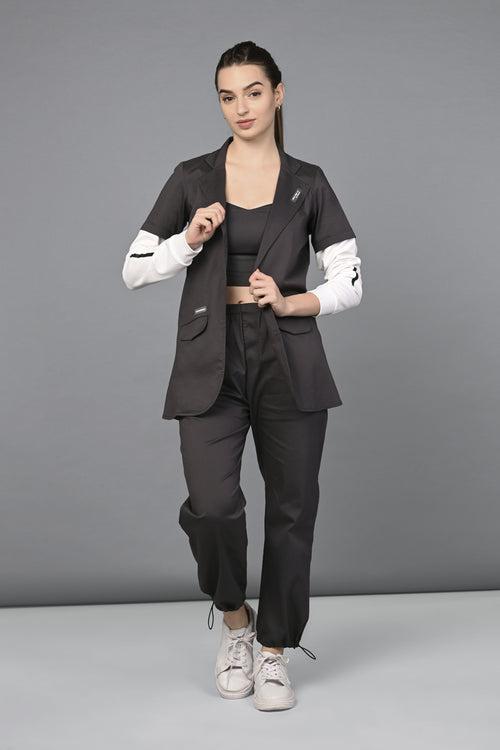 Athleisure Blazer Tracks with bustiere Co-ord set