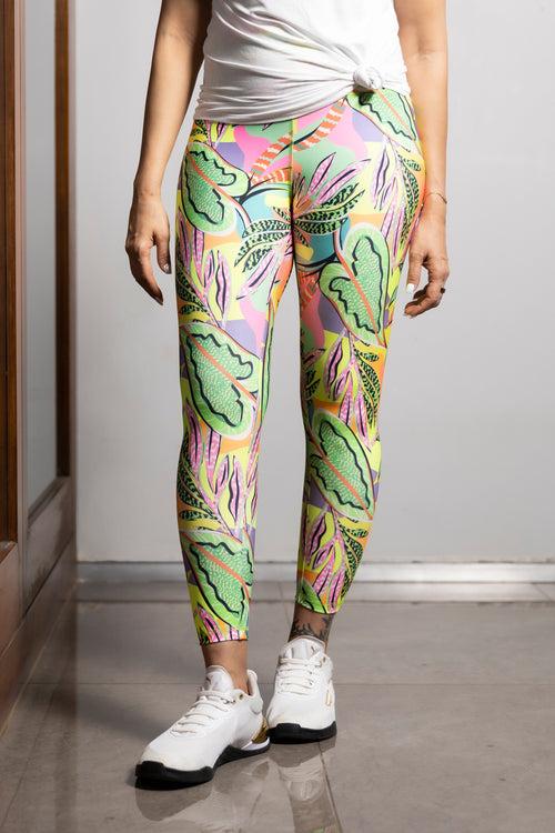 Multicolor Neon Printed Leggings