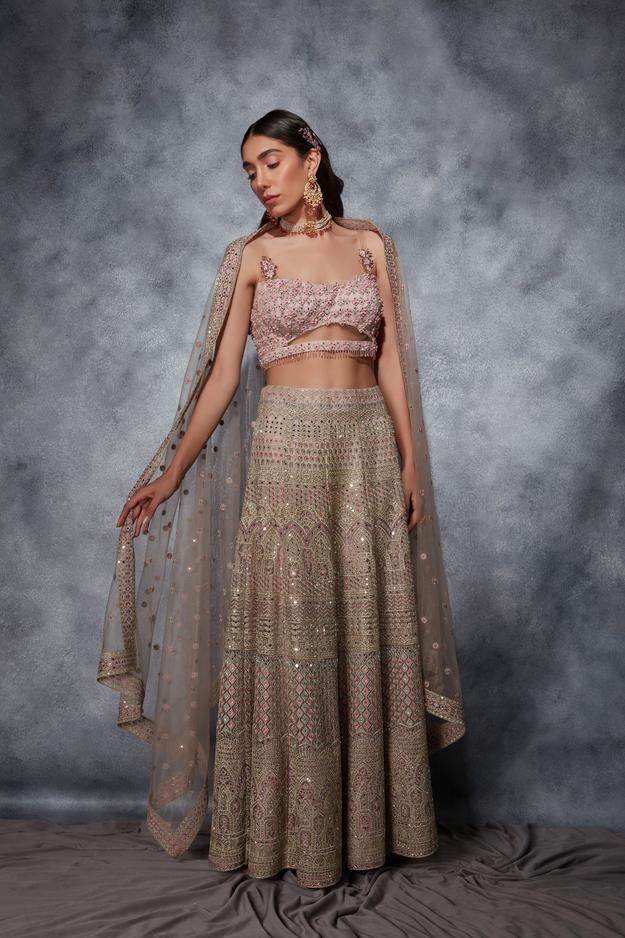 Mirror & Thread Work Lavender Haze Lehenga