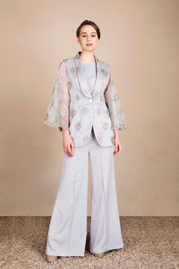 Pant-Suit with Bell Sleeves