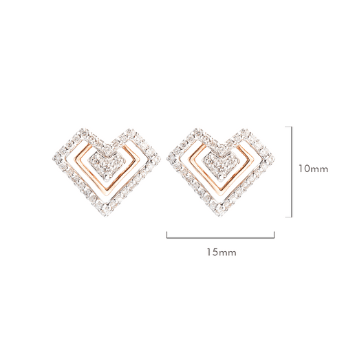 Triangle diamond Studs