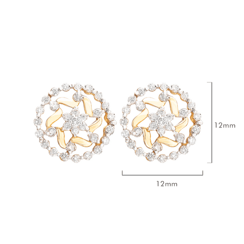 FLOWER GOLD STUDS