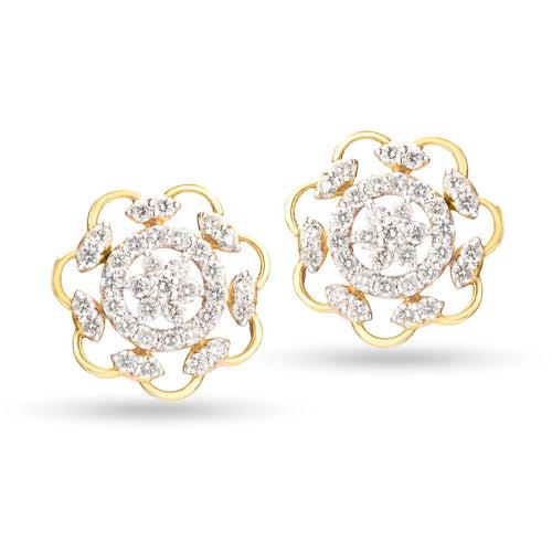 FLOWER GOLD STUDS