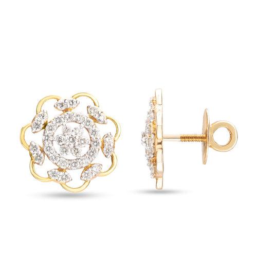 FLOWER GOLD STUDS