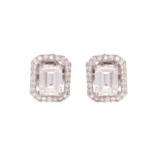 Emerald cut Solitaire- 2.00 CT Pair