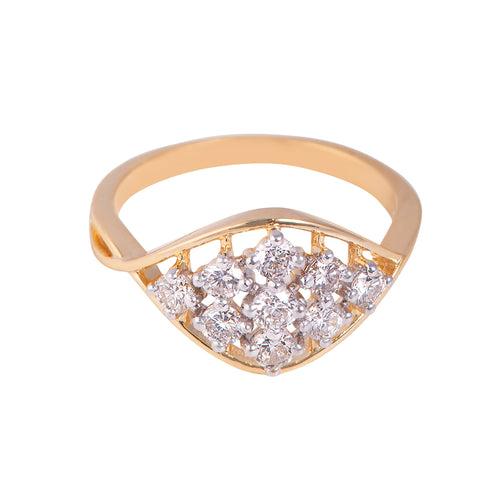 Wavy Diamond Ring in 14KT Gold (0.45ct I-J VS/SI)