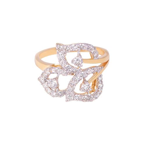 Petal Diamond RIng in 14KT Gold (0.84ct I-J ,VS-SI )