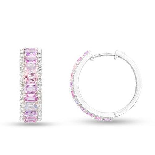 Multi-Sapphire Hoops