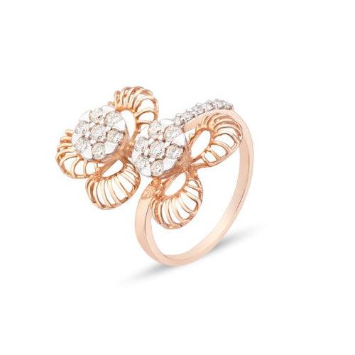 Rose Gold & Round Diamond Ring.