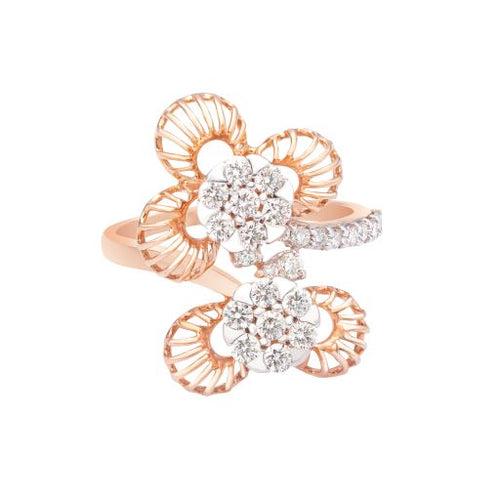 Rose Gold & Round Diamond Ring.