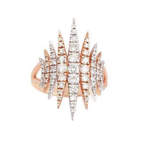 Rose Gold Round Diamond Ring.