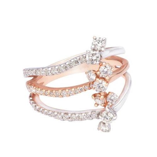 Rose Gold Round Diamond Ring