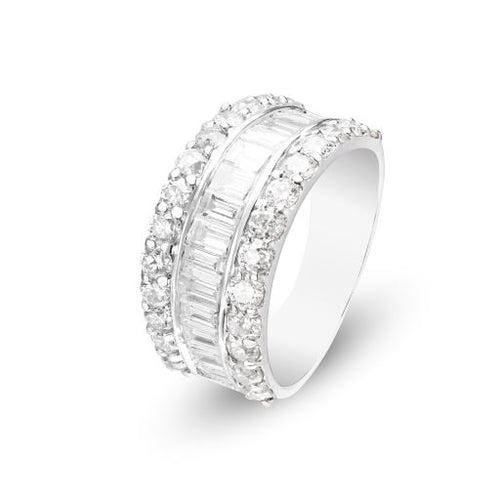 Baguette & Round Diamond Ring.