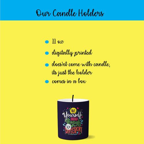 Multi-use candle holder | 11 oz | digitally printed | different candle holder