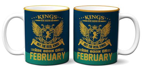 6thCross "kiings_feb" printed Ceramic Tea and Coffee Mug | 11 Oz | Best Gift for Valentine Birthday  Aniiversary