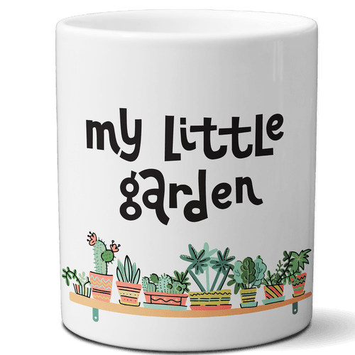 Multi-use hydroponic planter / flower vase | 11 oz | digitally printed | Desktop planter/vase | Home Garden Office Decoration | Best Gift| my ittle garden planter/vase