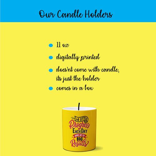 Multi-use candle holder | 11 oz | digitally printed | progress candle holder