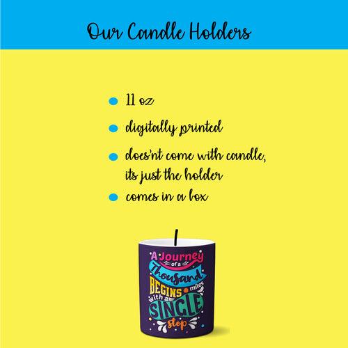 Multi-use candle holder | 11 oz | digitally printed | single step candle holder