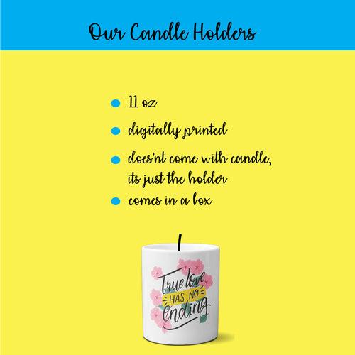 Multi-use candle holder | 11 oz | digitally printed | true love candle holder
