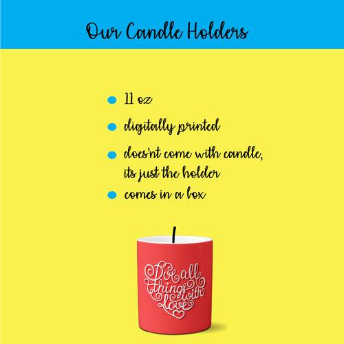 Multi-use candle holder | 11 oz | digitally printed | with love candle holder
