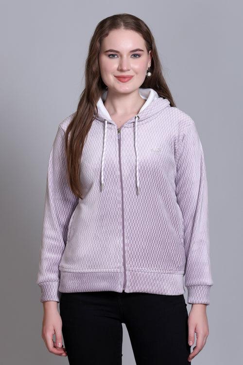 Winter Wear Cotton Fleece Jacket-Periwinkle