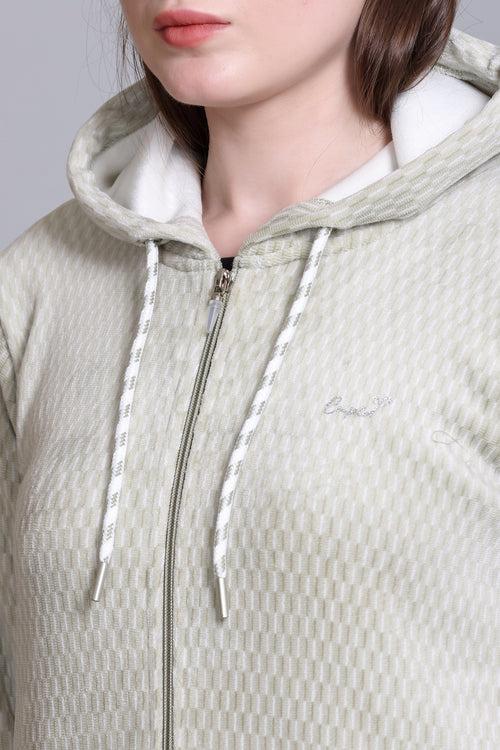 Winter Wear Cotton Fleece Jacket-Seladon