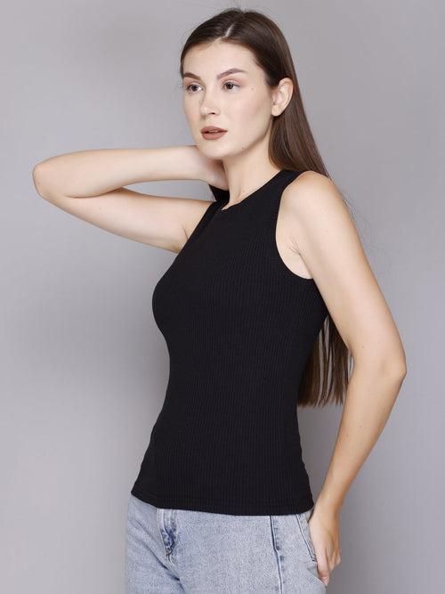 Modish Rib Tank Top-Women/Girls(Combo of two)