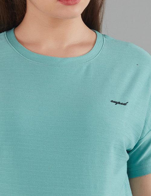 Women Plain Short T-shirts -Sage