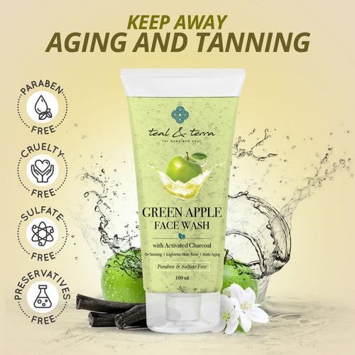 Green apple face wash