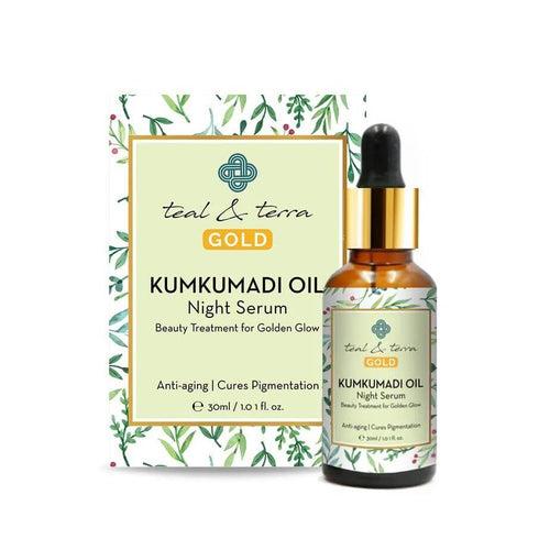 Teal & Terra Kumkumadi Oil 30ml Night Serum with Free Lip Balm