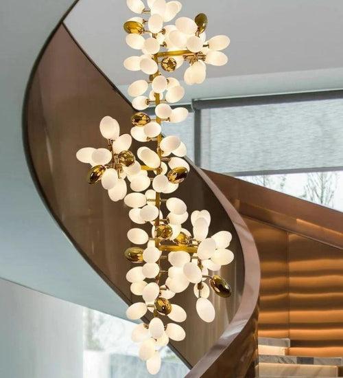 Celestial Modern Double Height Chandelier