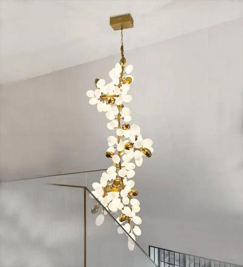 Celestial Modern Double Height Chandelier