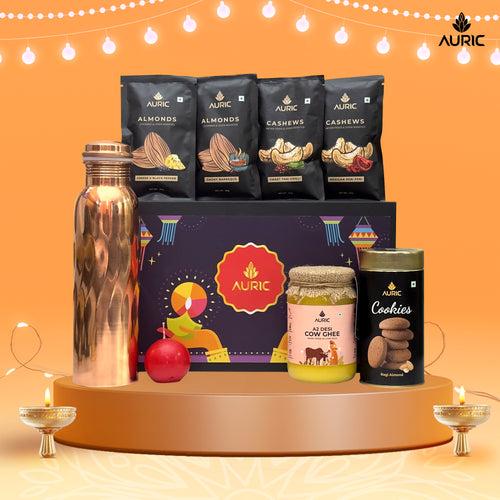 Auric Diwali Gift Hampers | Crunchy Flavoured Almonds & Cashews | Healthy gifting option