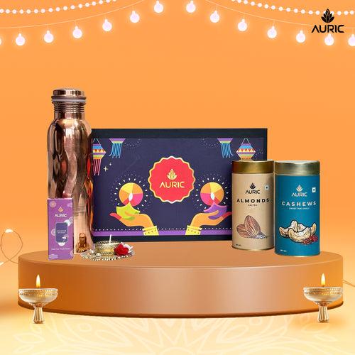 Auric Diwali Gift Hampers | Crunchy Flavoured Almonds & Cashews | Healthy gifting option