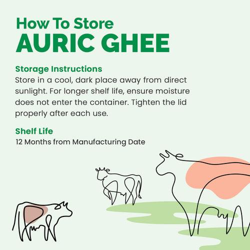 Auric Pure Cow Ghee, A2 Ghee, Bilona ghee from The Land of Lord Krishna