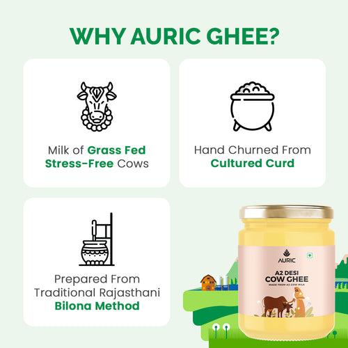 Auric Pure Cow Ghee, A2 Ghee, Bilona ghee from The Land of Lord Krishna