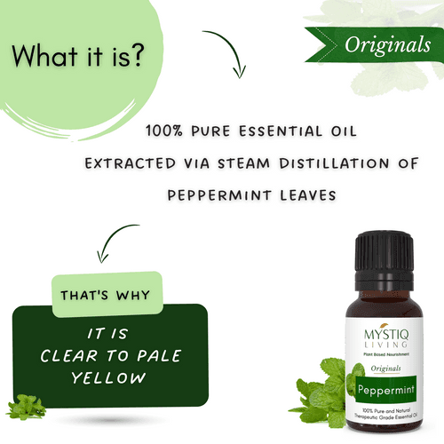 Peppermint Essential Oil for Skin, Hair, Scalp and Aromatherapy