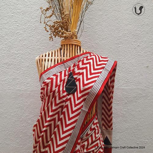 ZIGZAG Saree in Red