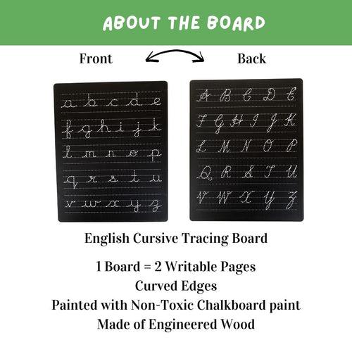 English Cursive Tracing Board